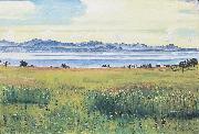 Ferdinand Hodler, Der Genfersee von St Prex aus